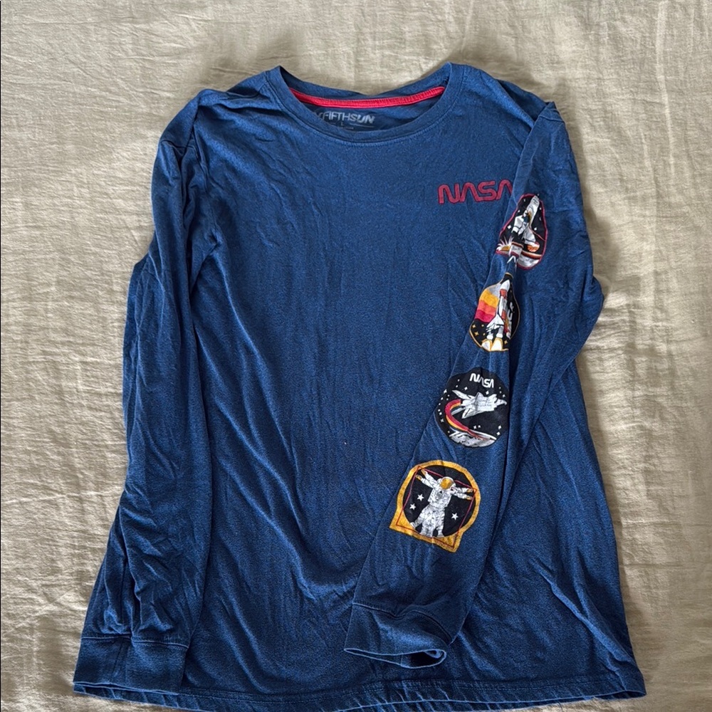Fifth Sun Blue Long Sleeve Graphic Tee
